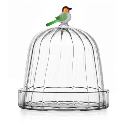 Ichendorf Milano Optic Bird Dish with Dome, 13x14cm Best