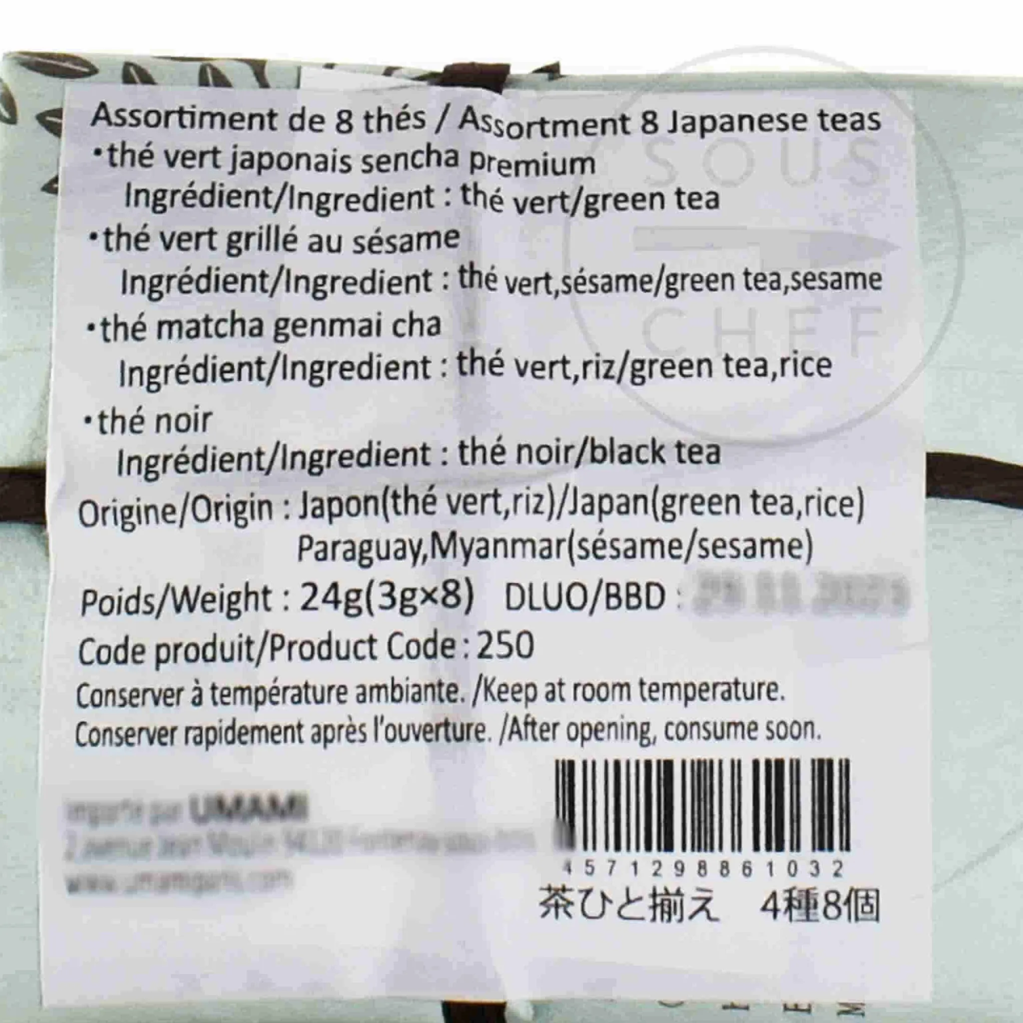 Yamasu Sugimoto Japanese Green Tea Assortment, 8 Sachets Hot