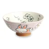 Emro Aziatica Japanese Kawaii Pink Rabbit Rice Bowl, 14cm Clearance