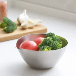 Aikata Japanese Stainless Steel Mixing Bowl with Pouring Spout Outlet