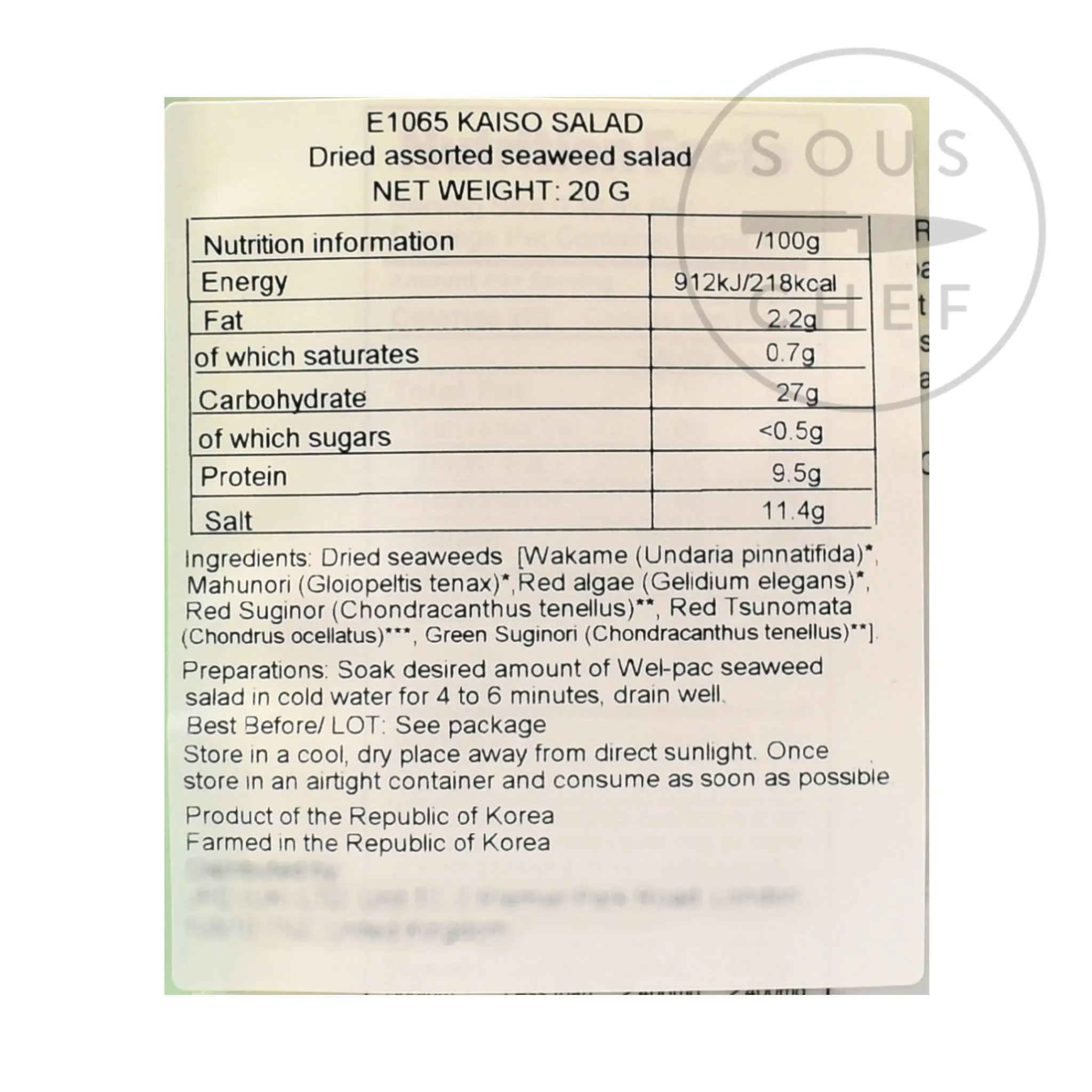 Welpac Japanese Style Kaiso Seaweed Salad Best
