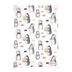 Jimbob Art Guinea Pig Biscuits Tea Towel