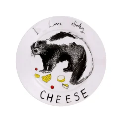 Jimbob Art I Love Stinky Cheese Side Plate, 20cm Discount