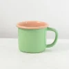 Kapka Enamel Kapka x Sous Chef Colourblock Enamel Mug, Green & Pink, 350ml