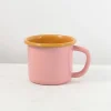 Kapka Enamel Kapka x Sous Chef Colourblock Enamel Mug, Pink & Yellow, 350ml New