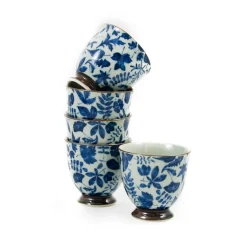 Kiji Stoneware & Ceramics Kashiwa Blue Japanese Teacup Set Online