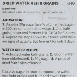 Kefirko Water Kefir Grains, 5g New