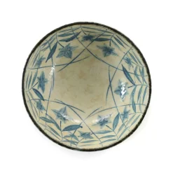 Kiji Stoneware & Ceramics Kikyo Flower Ramen Bowl, 17cm dia x 9cm Hot