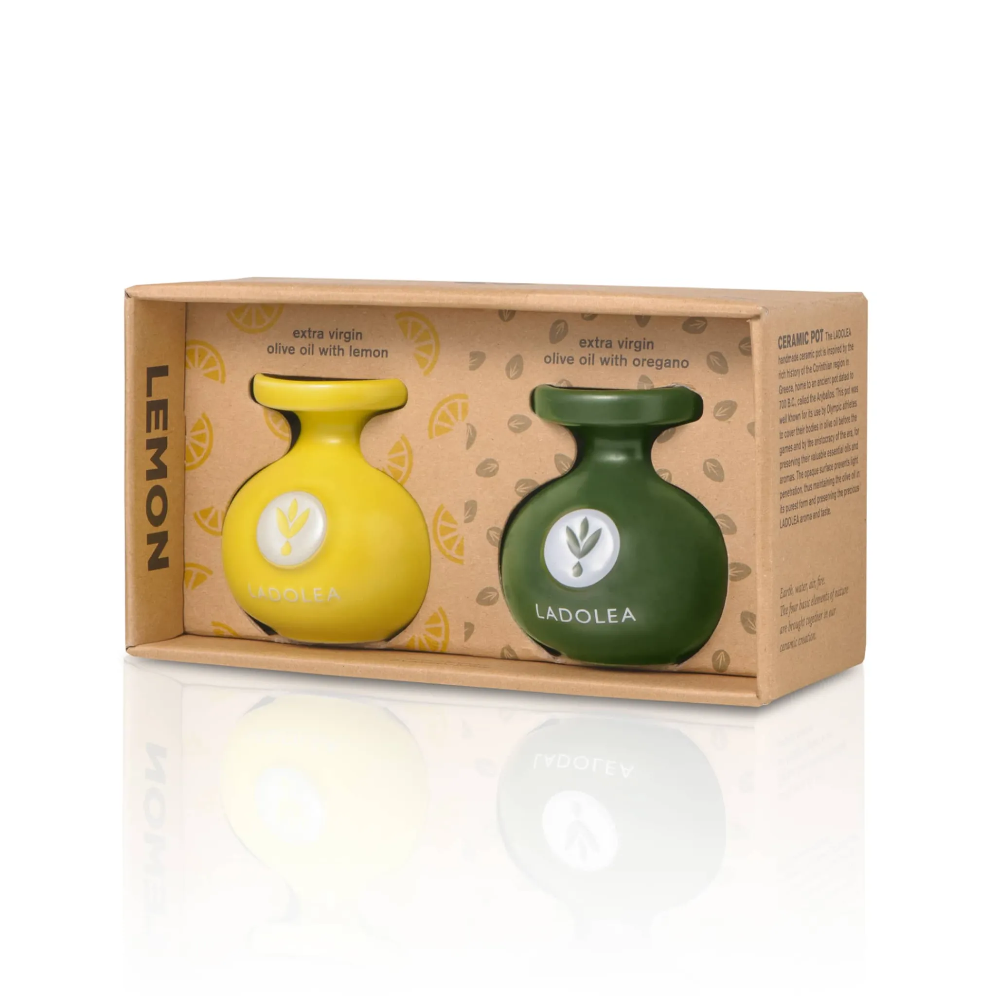 Ladolea Set of 2 Lemon & Oregano Infused Extra Virgin Olive Oil, 80ml Sale