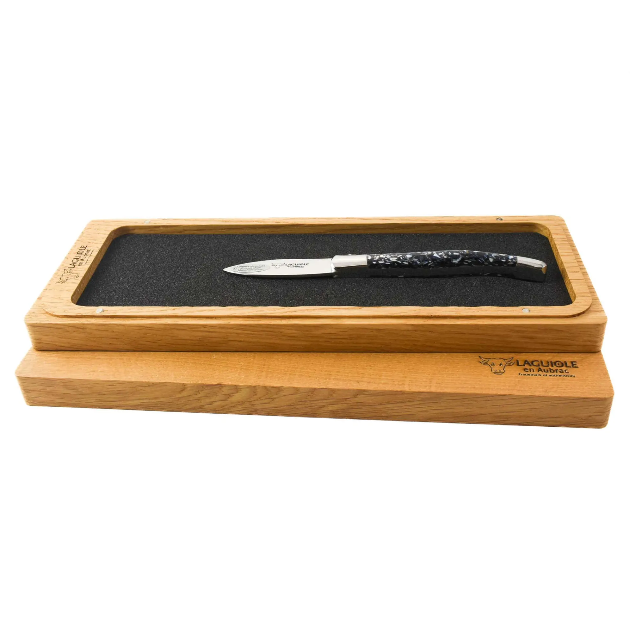 Laguiole en Aubrac Mussel Shell Handle Oyster Knife
