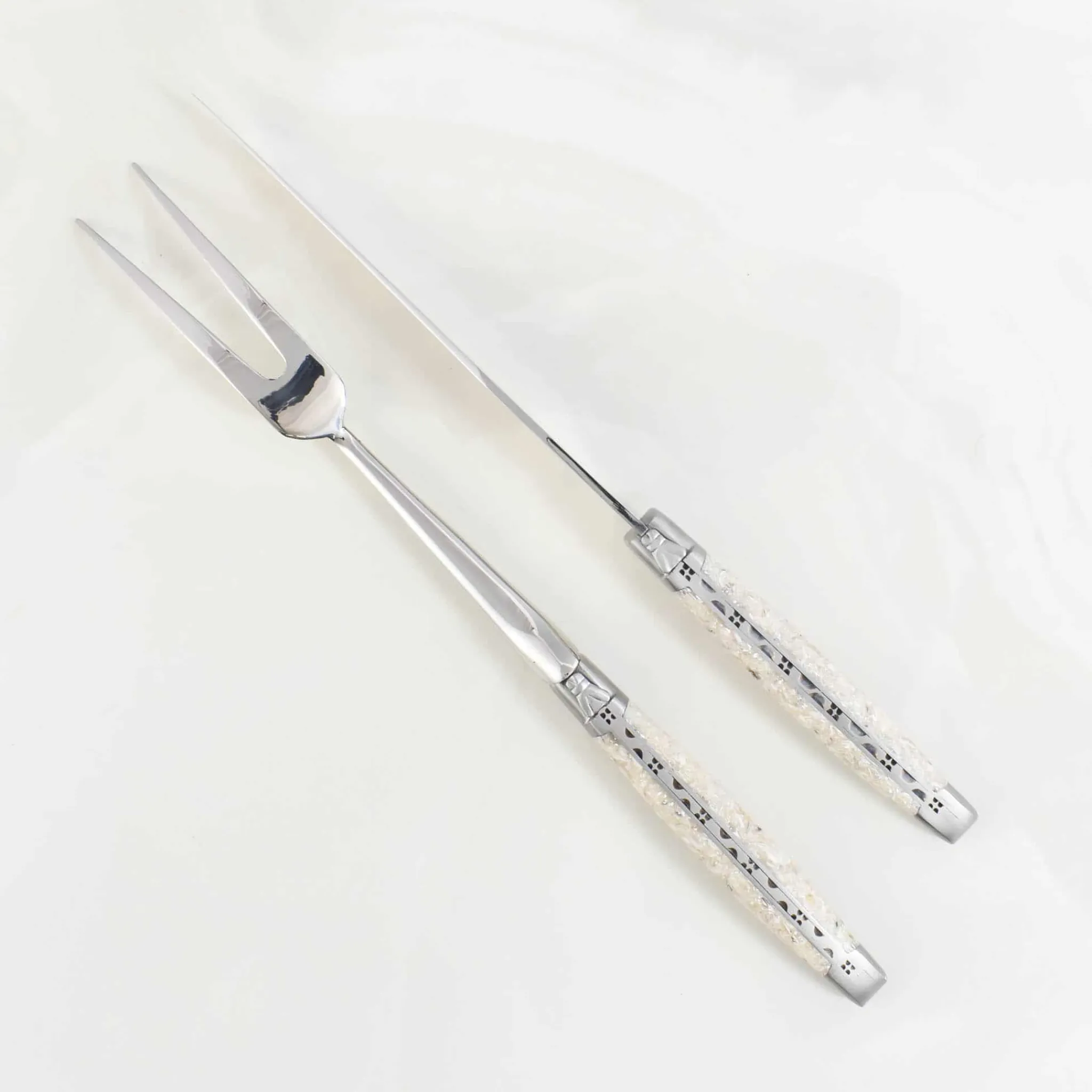 Laguiole en Aubrac Oyster Shell Handle Carving Set Clearance