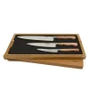 Laguiole en Aubrac Set of 3 Classic Knives in Oak Box, Juniper Sale