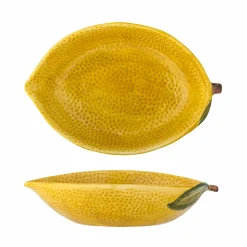 Bloomingville Lemon Shallow Bowl, 26cm Clearance