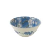 Kiji Stoneware & Ceramics Light Blue Sakura Blossom Noodle Bowl, 15.5cm New