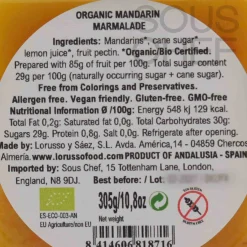 LoRUSSo Organic Artisanal Mandarin Jam, 305g Sale