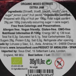 LoRUSSo Organic Artisanal Mixed Berry Jam, 305g Outlet