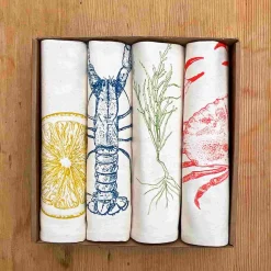 Lottie Day Set of 4 Seafood Napkins Sale
