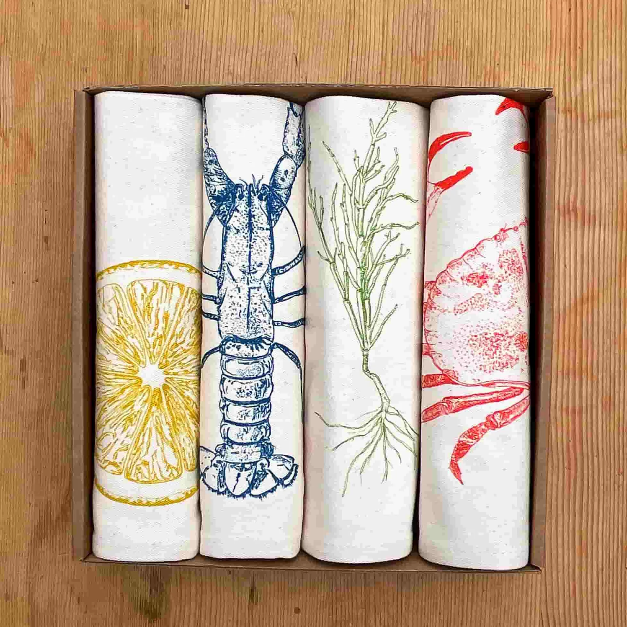 Lottie Day Set of 4 Seafood Napkins Sale