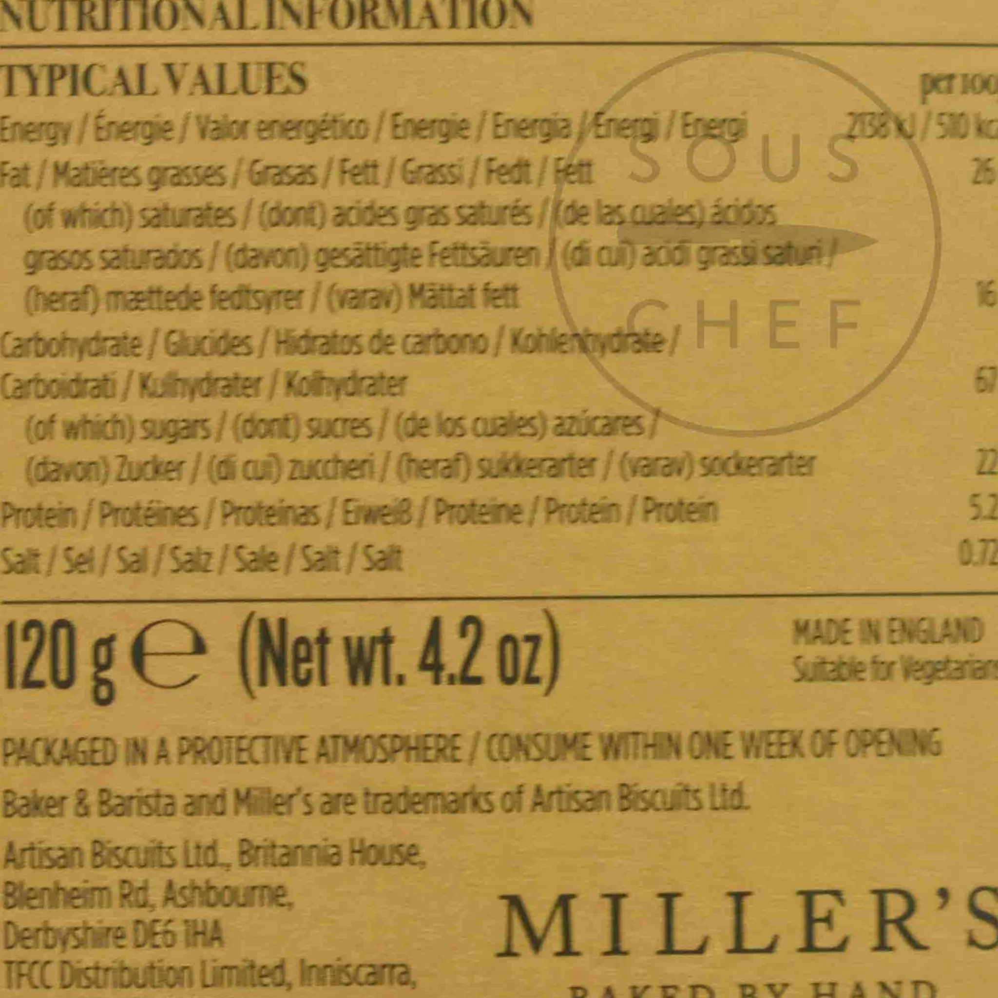 Baker & Barista Madagascan Bourbon Vanilla Biscuits, 120g