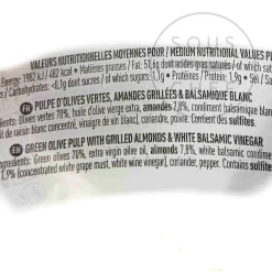 Maison Bremond Green Olive Tapenade with Grilled Almonds & White Balsamic Vinegar, 100g Discount