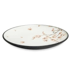 Kiji Stoneware & Ceramics Maple Leaf Round Dinner Plate, 25.5cm