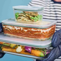 Mepal 3 Piece Easyclip Storage Box Set, Nordic Sage New