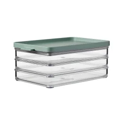 Mepal Omnia 3 Layer Fridge Storage Box for Meat Cuts, Nordic Sage Best