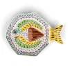 Gorky Pottery Mexican Hand Painted Yellow & Blue Fish Dish, 25.5cm Sale