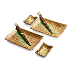 Kiji Stoneware & Ceramics Midori Sushi Serving Set Hot