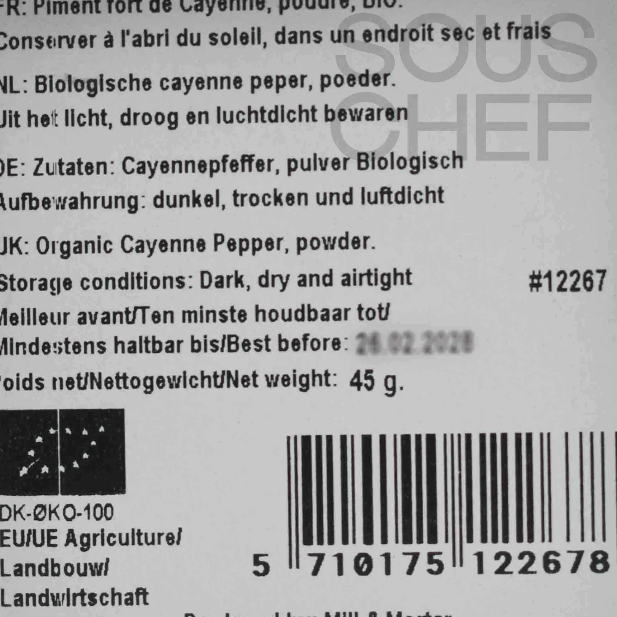 Mill & Mortar Organic Cayenne Pepper Powder, 45g Online