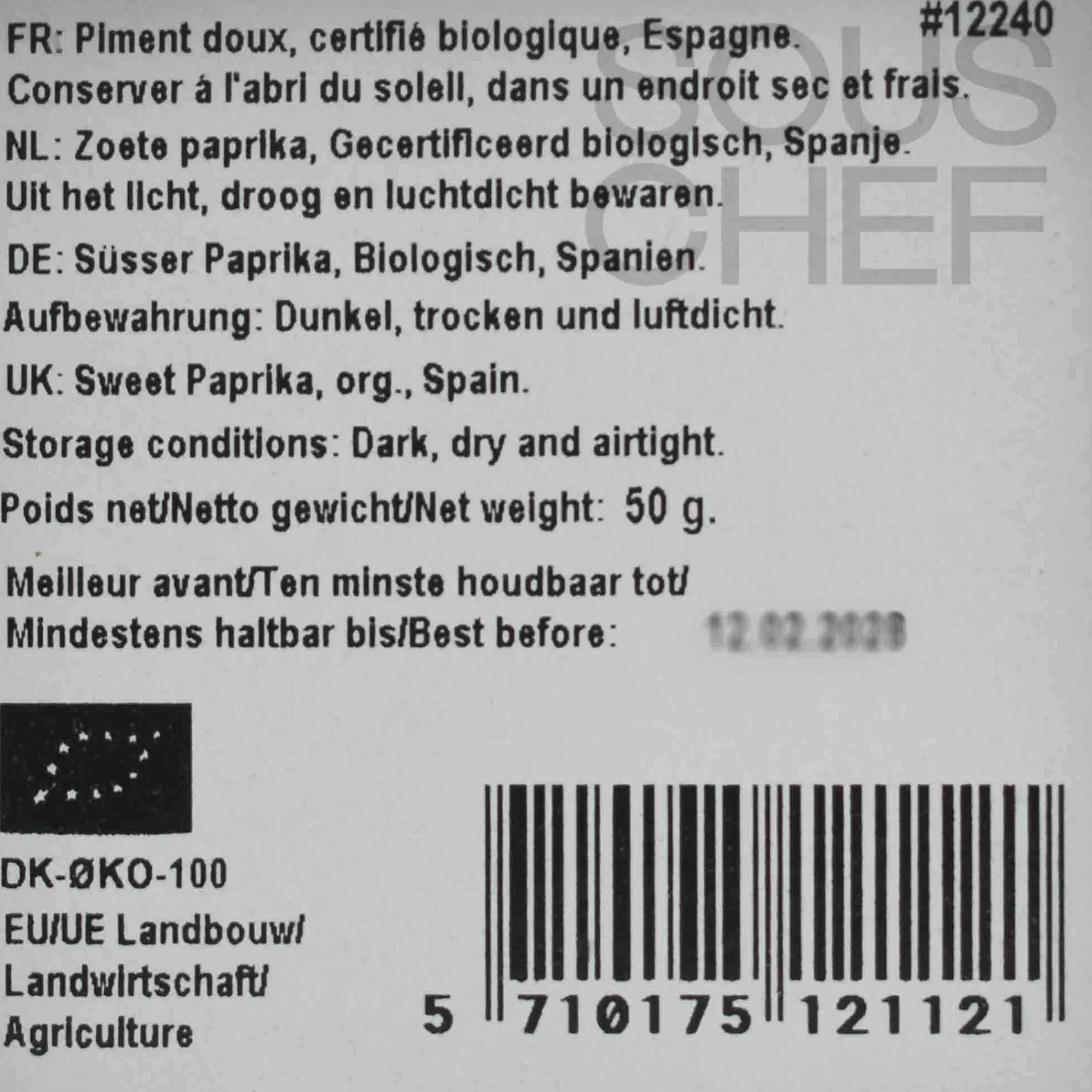 Mill & Mortar Organic Murcia Sweet Paprika, 50g