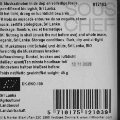 Mill & Mortar Organic Nutmeg & Mace, 45g Clearance