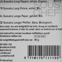 Mill & Mortar Organic Sumatra Long Pepper, 40g Online