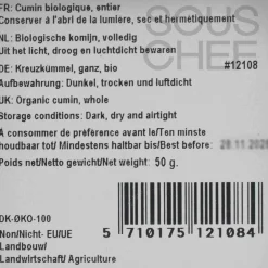 Mill & Mortar Organic Whole Cumin, 50g Outlet