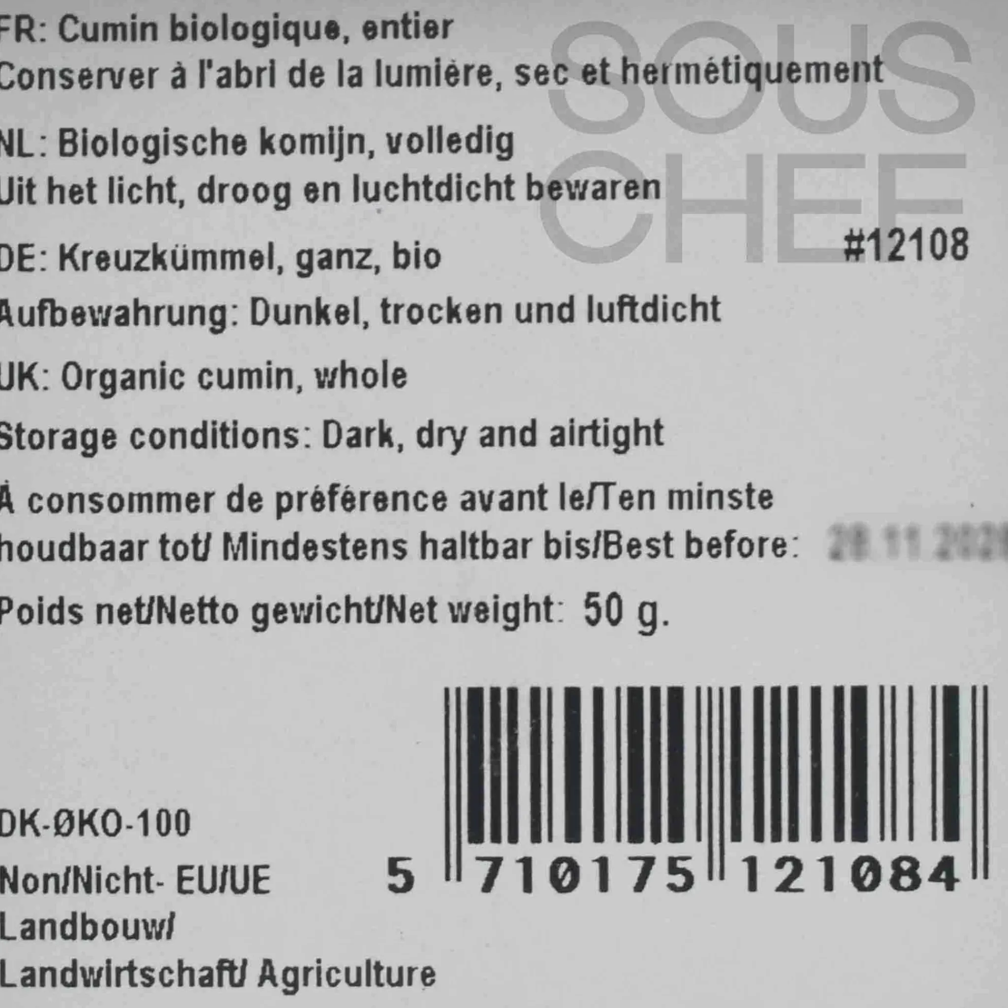 Mill & Mortar Organic Whole Cumin, 50g Outlet