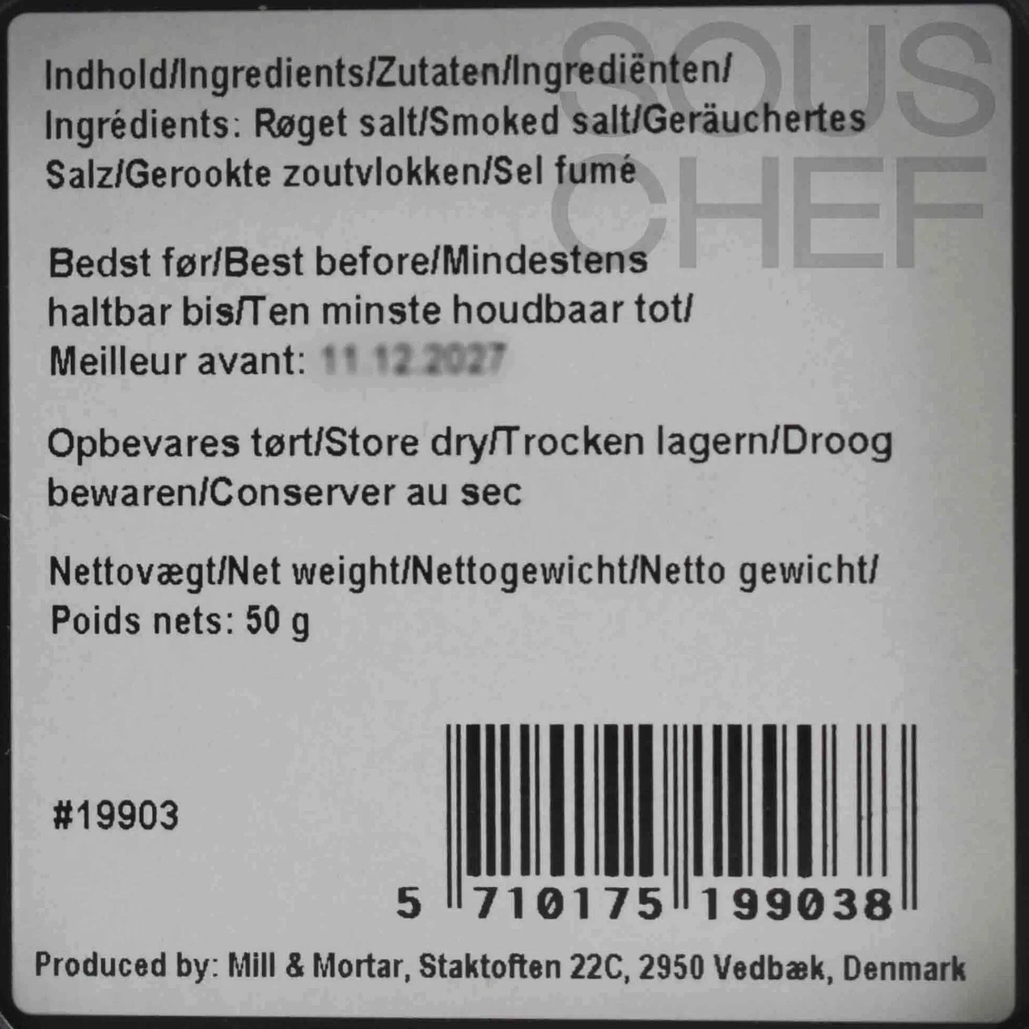 Mill & Mortar Smoked Salt Flakes, 80g New