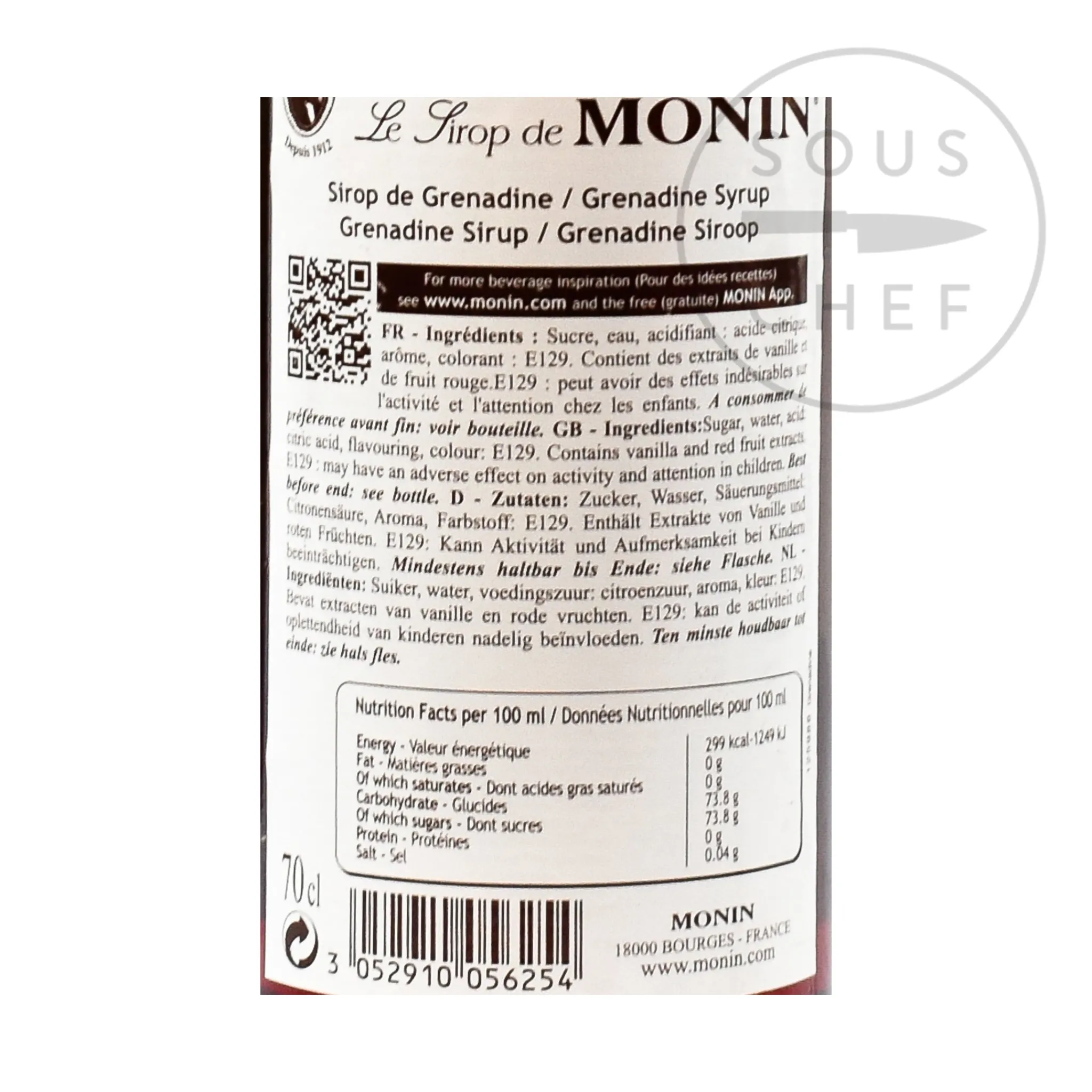 Monin Grenadine Syrup 70cl Best