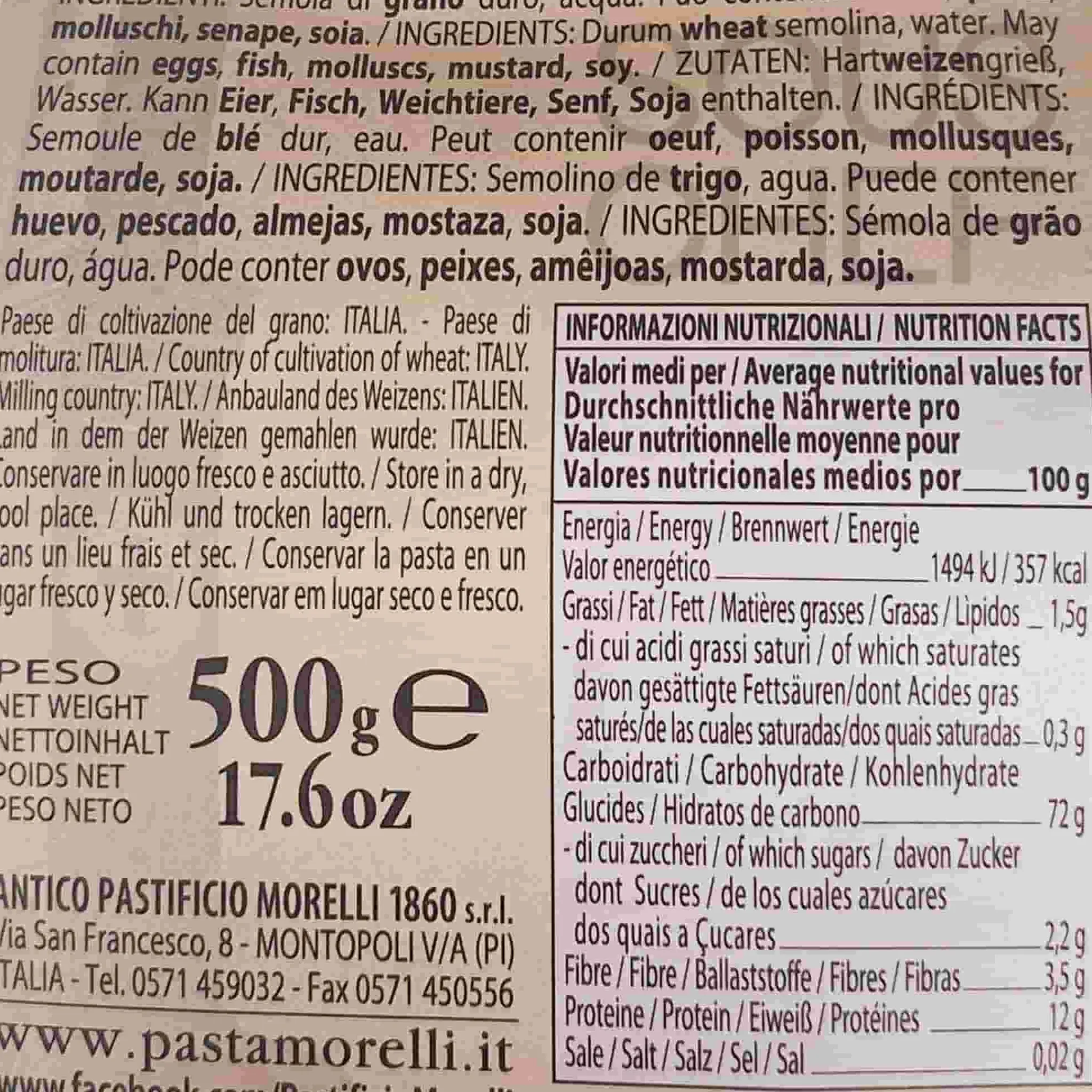Morelli Croxetti di Toscana, 500g Sale