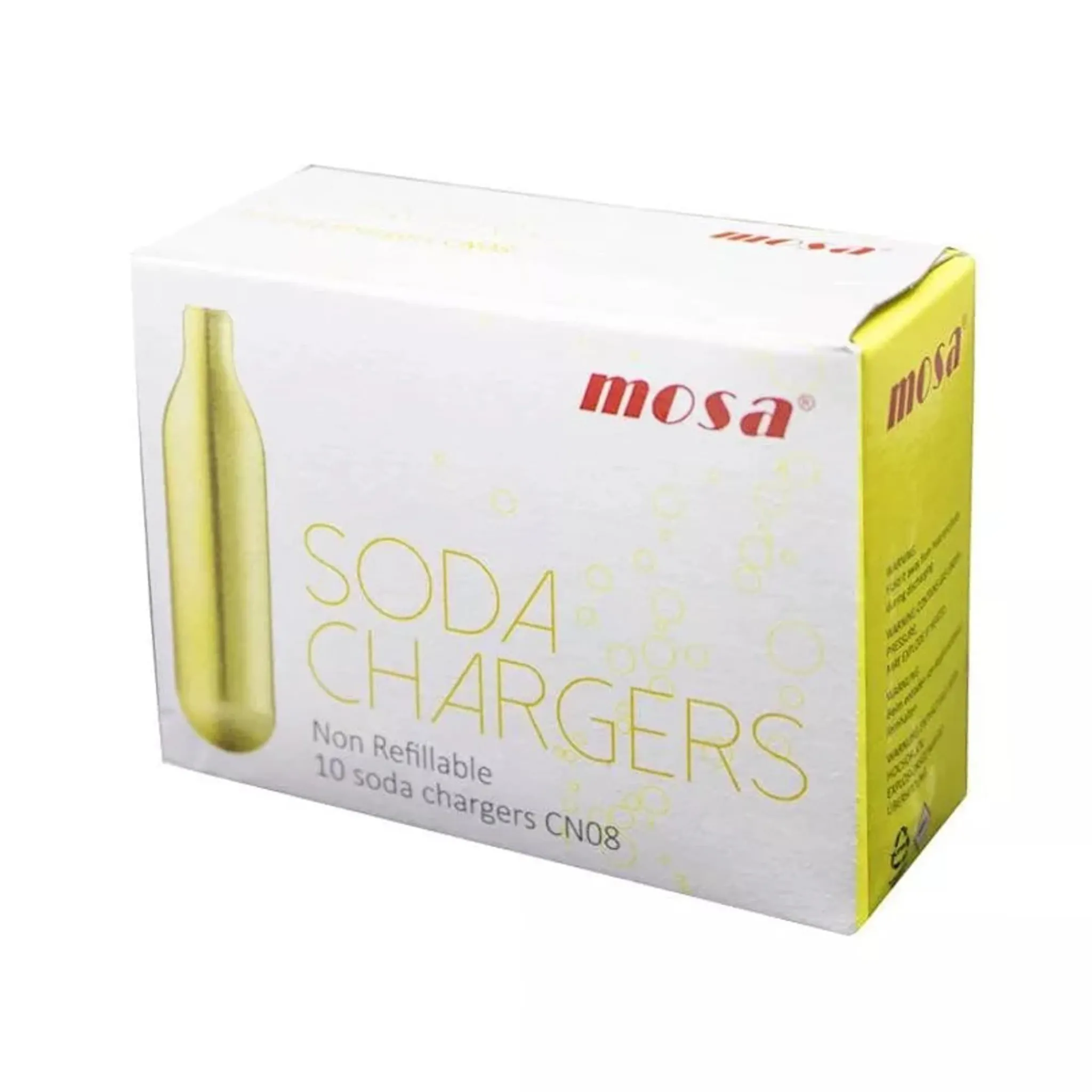 Mosa Box of 10 Carbon Dioxide Soda Chargers Clearance