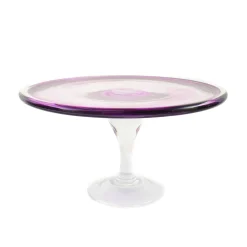 Alessandro Coppola Murano Glass Amethyst Cake Stand, 25cm Outlet