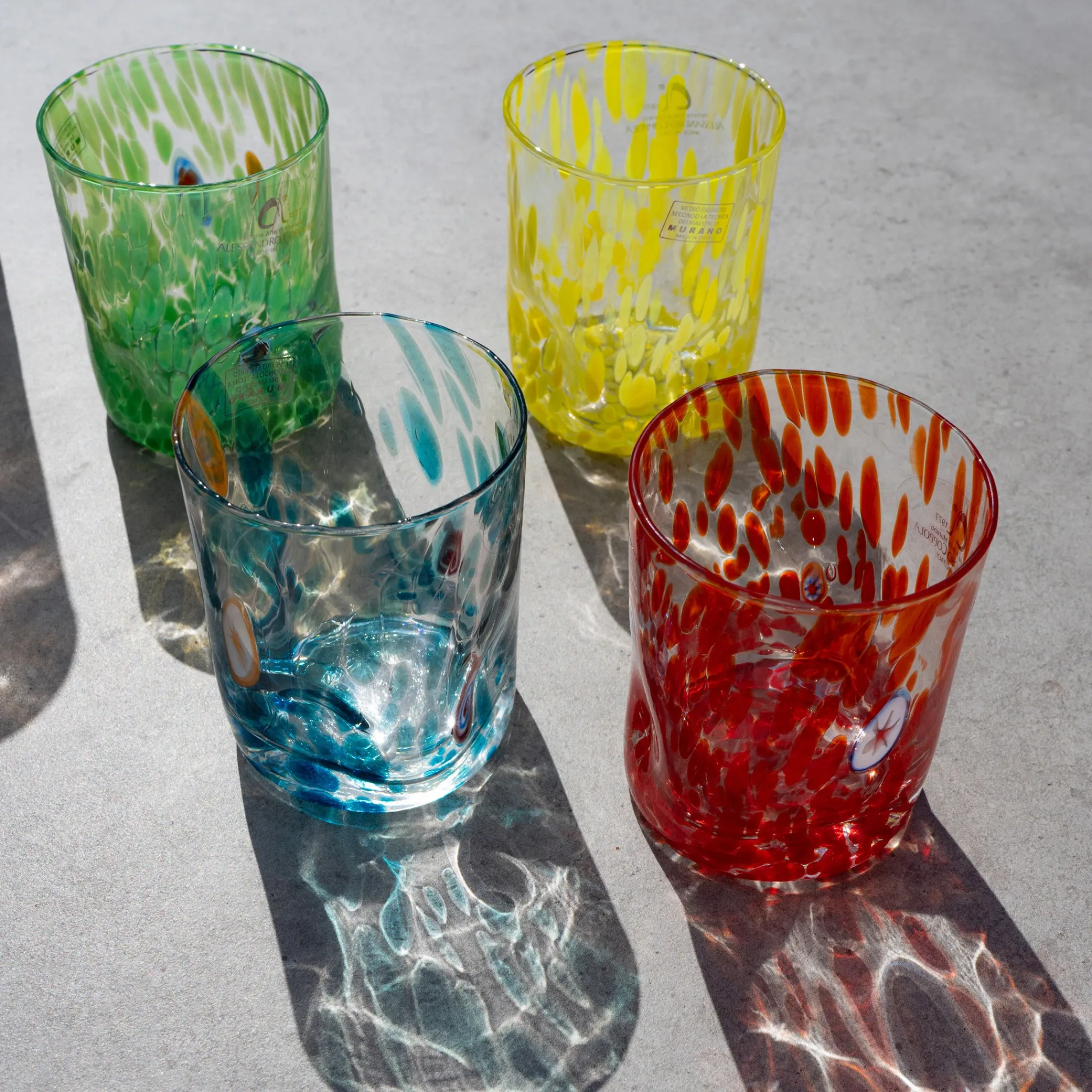 Alessandro Coppola Murano Glass Tumbler, Yellow Clearance