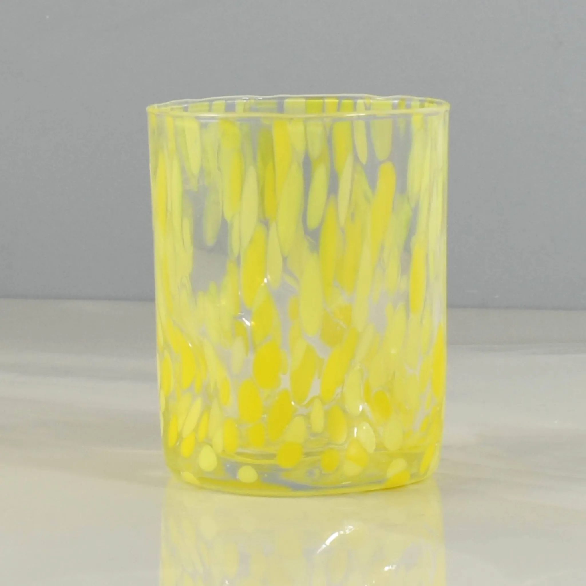 Alessandro Coppola Murano Glass Tumbler, Yellow Clearance