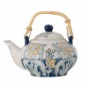 Bloomingville Myah Floral Teapot with Teastrainer, 15cm Online