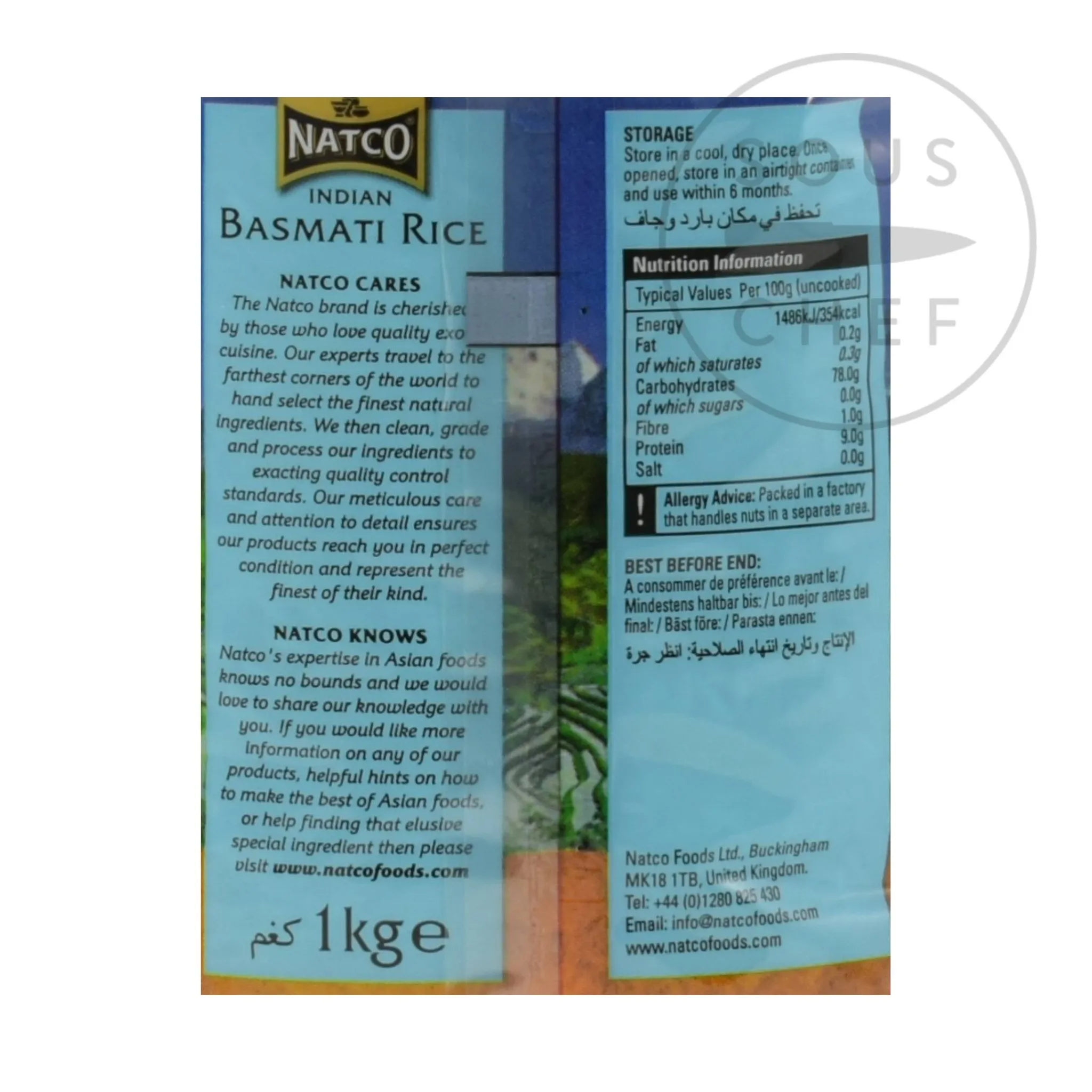 Natco Indian Basmati Rice, 1kg New