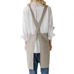 Linen Tales Natural Crossback Linen Apron Outlet