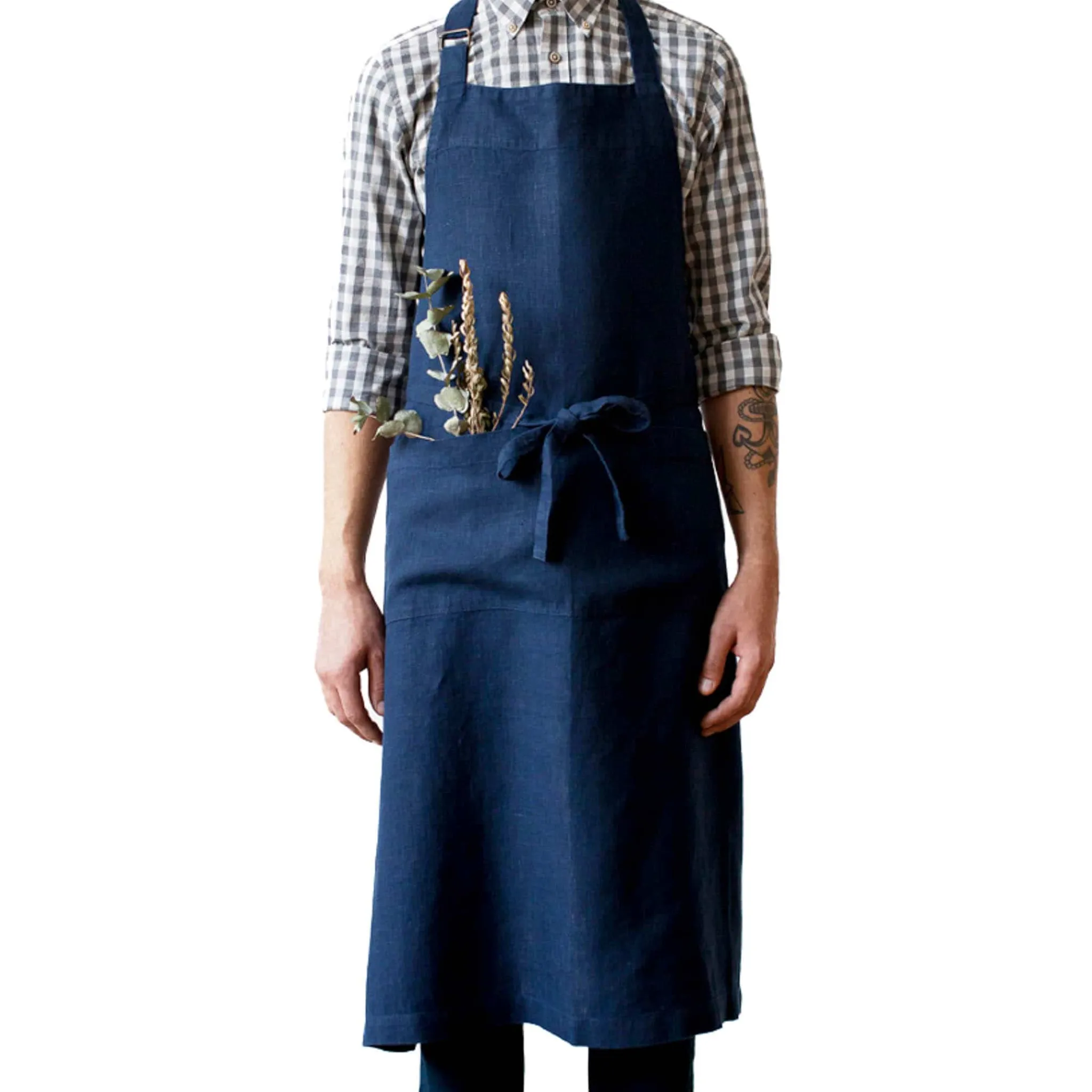 Linen Tales Navy Chef Linen Apron New