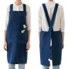 Linen Tales Navy Crossback Linen Apron New