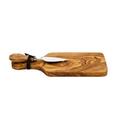 Naturally Med Olive Wood Cheese Board Set Online