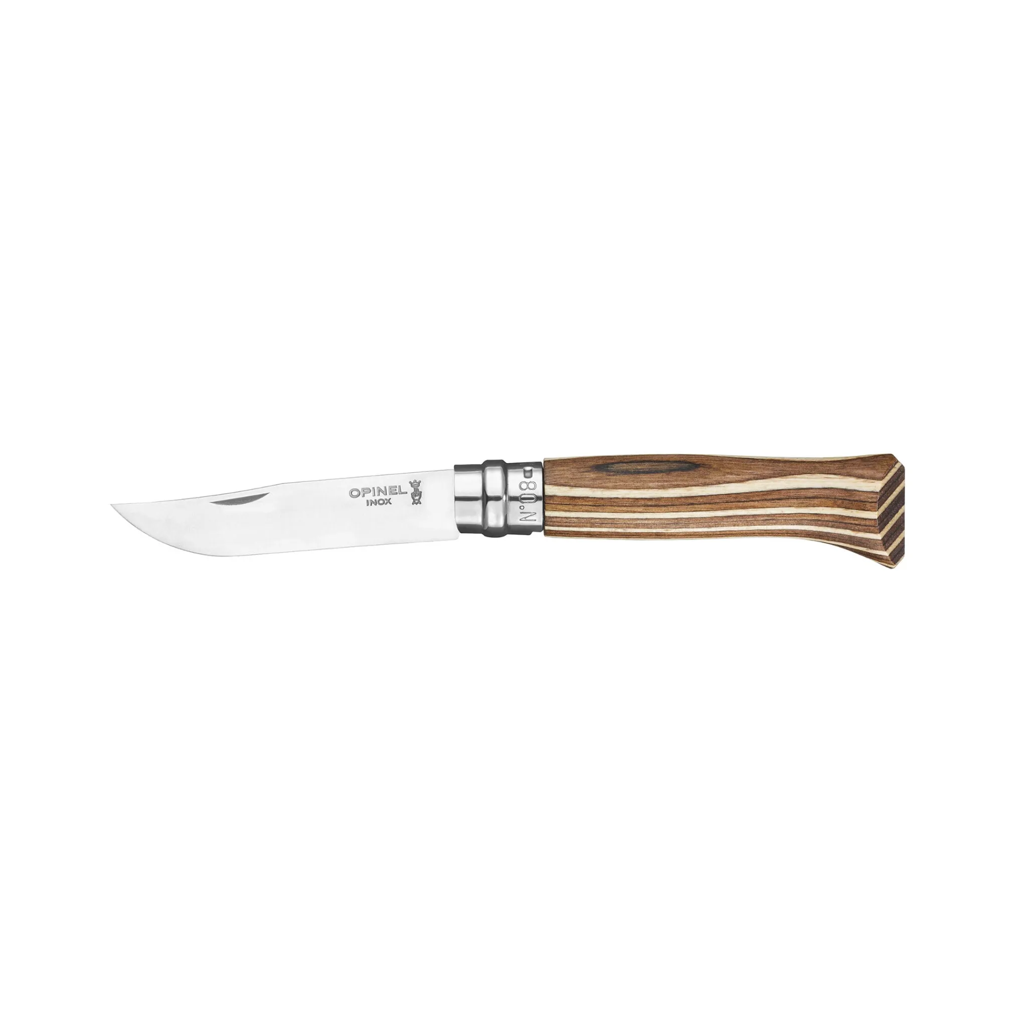 Opinel Brown Birch Sandvik Folding Knife Outlet
