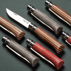 Opinel Brown Birch Sandvik Folding Knife Outlet